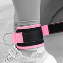Cable Ankle Straps Leg Exercises D-Ring Foot Support Ankle Cuffs (Pink) Newly