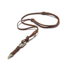 Gifts Punk Jewelry Men Handmade Necklace Leather Chain Arrow Pendant Choker