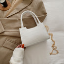 Retro Shoulder Handbag Alligator PU Solid Crossbody Bag for Lady Top-handle Tote