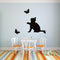 Cat Butterfly Printed PVC Waterproof Self-adhesive Removable Wall Stickers Newly