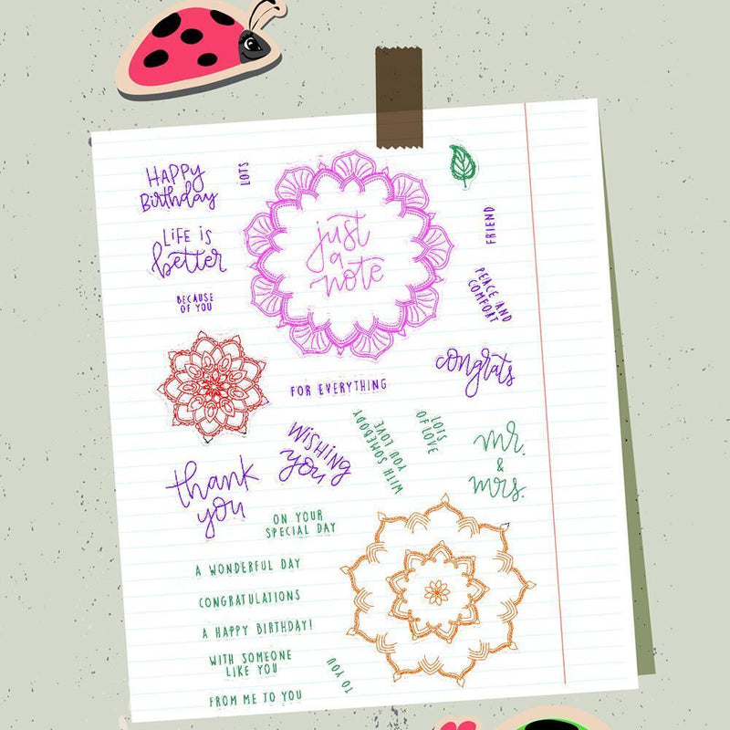 DIY Flower Pattern Transparent Silicone Stamp Album Photo Cards Decor Gifts