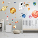Glow in The Dark Stars and Planets Bright Solar System Wall Stickers - Glowing