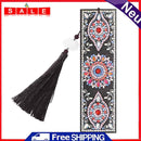 DIY Special Shaped Diamond Painting Colorful Flower Leather Tassel Bookmark Gift