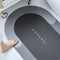 Nordic Style Entrance Door Mat Absorbent Floor Bathroom Carpet (Oval Grey) Newly