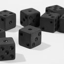 Dice Standard Six Sided Dices Set Non-printed Points Black Dice Game Accessory