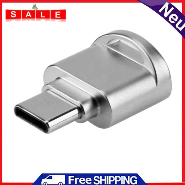Mini Metal Type-C Card Reader Portable Keychain USB 3.1 Type C Micro SD