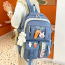 4pcs Children School Backpack Sets Women Bookbag School Bags for Teens Girls
