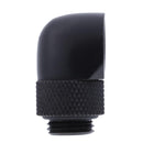 G1/4 Inner Outer Dual Thread 90 Degree Rotary Water Tube Connector(Black) Newly