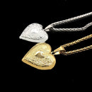 Men Women Chain Friend Lover Photo Picture Locket Necklace Pendant Heart Shaped