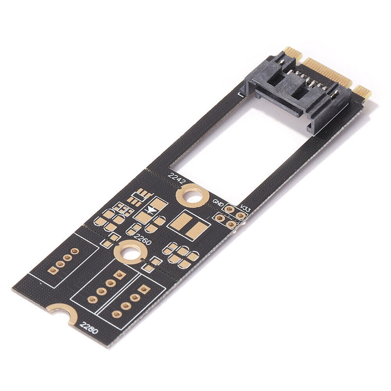 M.2 B-M Key NGFF to SATA3.0 7-Pin Adapter Card for 2242 2260 2280 SDD Connector