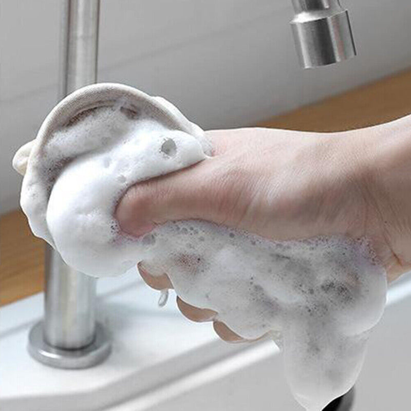 Double Sided Sponge Scouring Pad Kitchenware Washing Decontamination Dish Towel