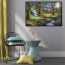 Full Cross Stitch 11CT DIY Forest House Printed Embroidery Craft Home Decorat