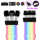 PSU Extension Cable Addressable RGB ARGB PCIe GPU Triple 8-Pin 6+2Pin Cord