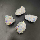 1pc White Angel Aura Quartz Point Electroplated Crystal Cluster Druzy A2Q0
