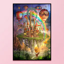 11CT Full Cross Stitch Sky Rainbow Counted DIY Embroidery Home Decoration G