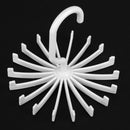 18 Hooks Necktie Scarf Belt Hanger Organizer Clothing Holder Rack(White)