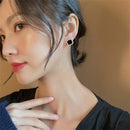 Simple Women Stud Earrings Rhinestone Earring Geometric Earrings Square Glaze