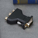 ALLOYSEED Adapter Converter VGA Male, 3 RCA Female Converter Adapter Spli