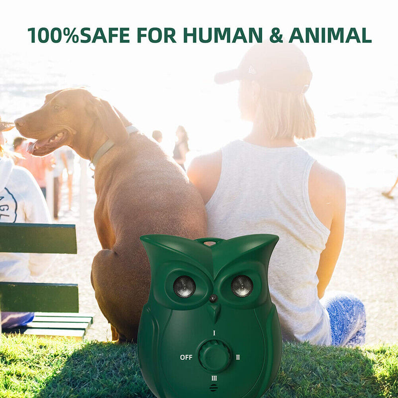 Owl Shape Anti Barking LED Ultrasonic Pet Dog Repeller Deterrent Training Device