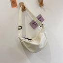 Women Casual Solid Color Canvas Crossbody Bag Fashion Small Chest Shoulder Bags