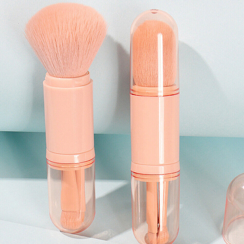 4 in 1 Makeup Brushes Set Telescopic Blush Eyeshadow Cosmetics Brush Tools