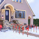 1x Solar Christmas Candy Cane Light Outdoor Waterproof Lights LED Christmas R8J3