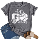 Baseball Print Go Letter Tea (Dark Grey M) T-Shirt