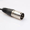 3P XLR Female Jack to Dual 2 Male Plug Y Splitter Adaptor Cord Cable 1Ft Newly
