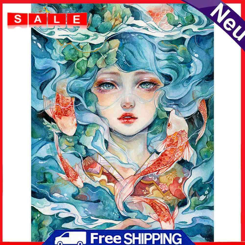 Oil Paint By Numbers Painting Girl Coloring Picture Drawing