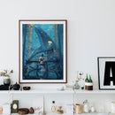 Full Cross Stitch 11CT Cotton Thread DIY Sea Music Handmade Stamped Needlework