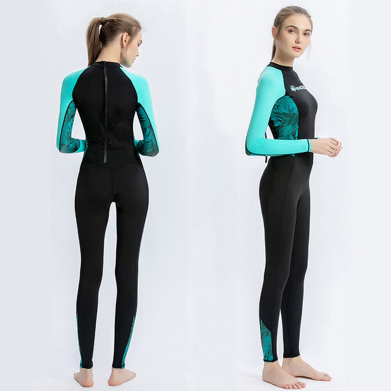 Full Body Wetsuit One-Piece Snorkeling Diving Suit for Women (Black M) Newly
