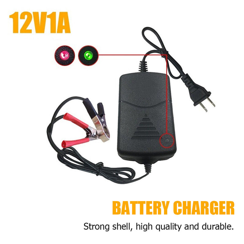 12V Battery Trickle Charger Maintainer for Car Motorcycle RV Truck ATV US Newly