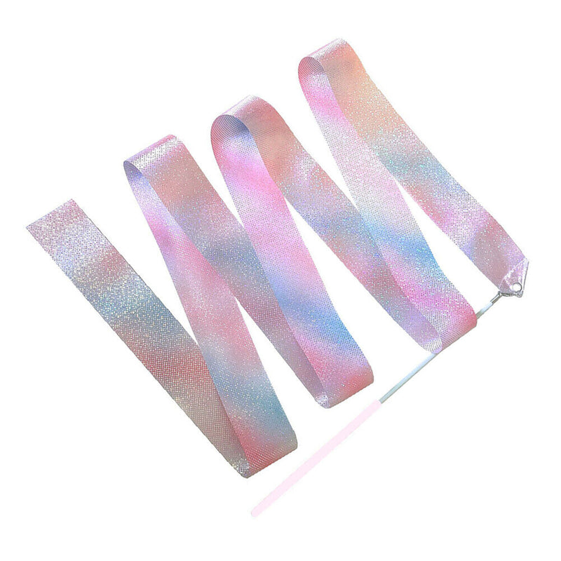 Gym Ribbons 4 Meters Gymnastics Ballet Streamer Twirling Rod Stick Flashing Star