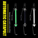 Fishing Hooks Automatic Spring Catch Ejection Jig Head Lure Tackle (White)