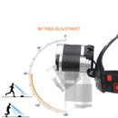 Camping Head Torch Three Headlights Hunting Fishing Headlamp USB Rechargeable
