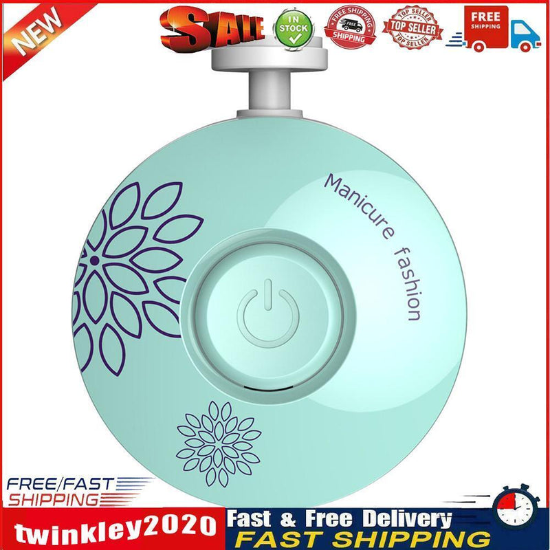 Electric Baby Manicure Nail Trimmer Polisher Kit for Infant (Mint Green) Newly