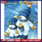 Oil Paint by Numbers Hat Snowman Canvas Artwork Living Room Picture Decoration