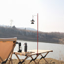 Portable Double-Hook Camping Lamp Lantern Pole Detachable Light Hanging Holder