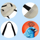 Bluebird Printed Shoulder Shopping Bag Casual Large Tote Handbag (40*40cm)