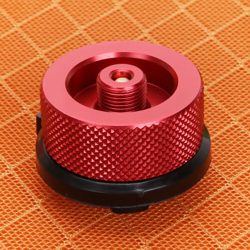 Outdoor Camping Picnic Stove Converter Long-Flat Gas Bottle Adapter(Red)