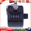 Clicker Counter 4 Digit Number Counters Plastic Shell Hand Held(Black) Newly