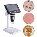 8 LED Digital Microscope Electronic LCD 1000X Magnifier w/ Bracket (White) Newly