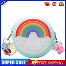 Cute Silicone Donut Round Crossbody Bag Kids Rainbow Mini Handbags (Green)
