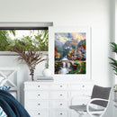 Forest Villa Frameless DIY Oil Paint by Numbers Kit Hand Painted Art (S992)