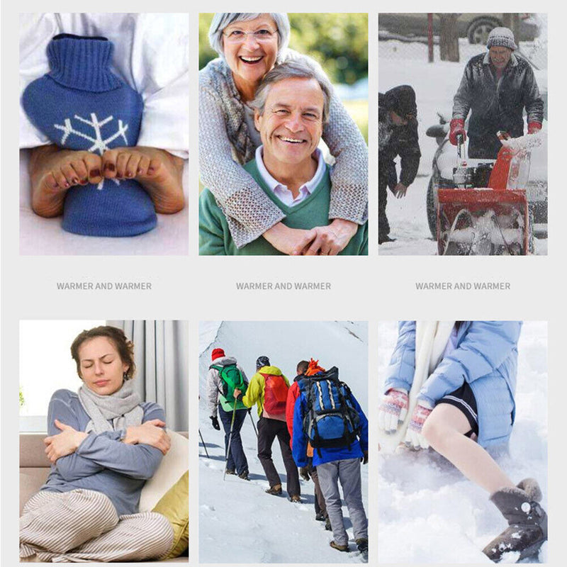 2pcs Adjustable Winter Electric Heating Socks Foot Warmer Stockings (Grey)