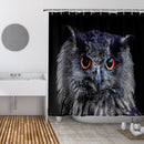 Bathroom Fall Shower Curtain Decorative Owl Pattern Washable Shower Art Liner