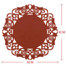 Hollow Flower Silicone Pad Coaster Anti Skid Heat Insulation Cup Mat(Coffee