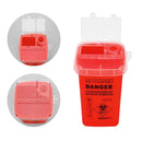 Sharps Bin Medical Biohazard Piercing Needles Tattoo Waste Box (Red) Newly