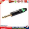 6.35mm Mono Male Plug Connector DIY Soldering Plug for Microphone (Green) Newly