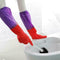 1 Pair Rubber Gloves Waterproof Dishwashing Cleaning Cuff E8N4 Gloves L6X2 P7I3